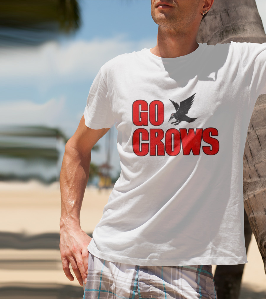 Tom Welling Go Crows Football Enthusiast Ravens Team Spirit T-Shirt