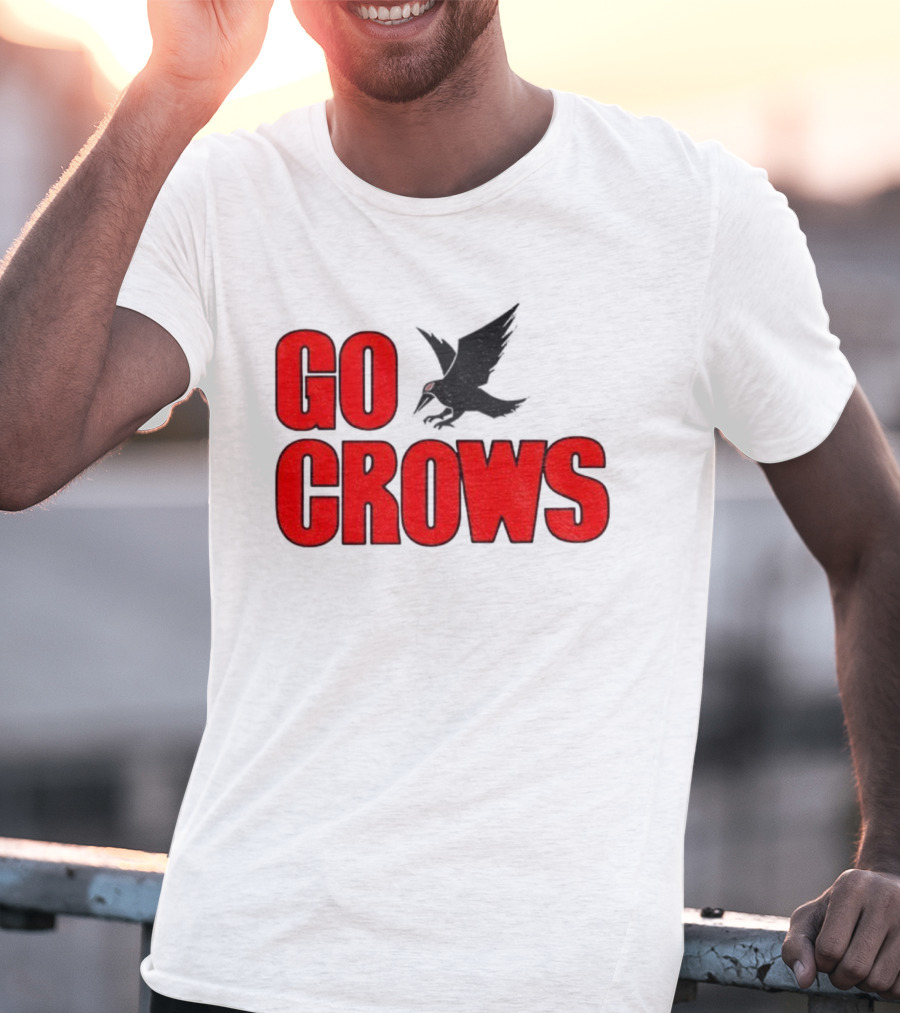 Tom Welling Go Crows Football Enthusiast Ravens Team Spirit T-Shirt