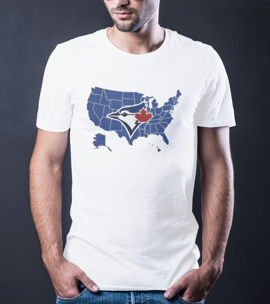 Toronto Blue Jays USA Map Who America Supports World Series T-Shirt