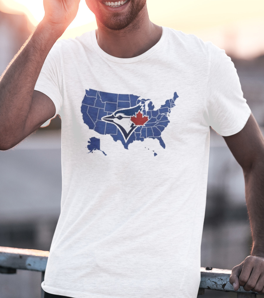 Toronto Blue Jays USA Map Who America Supports World Series T-Shirt