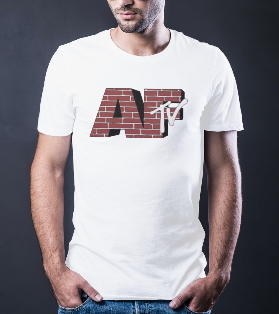 AFTV Brick Pattern Television Logo T-Shirt
