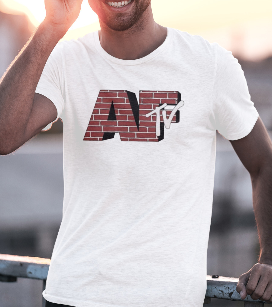 AFTV Brick Pattern Television Logo T-Shirt