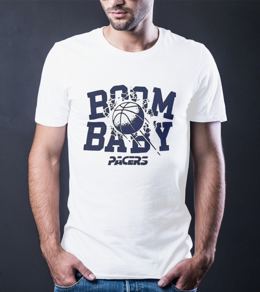 Boom Baby Pacers Basketball Iconic Slogan T-Shirt