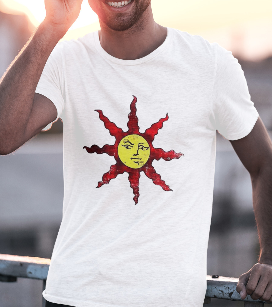 Dark Souls Warrior Of Sunlight Sun Symbol Icon Solaire Praise The Sun T-Shirt