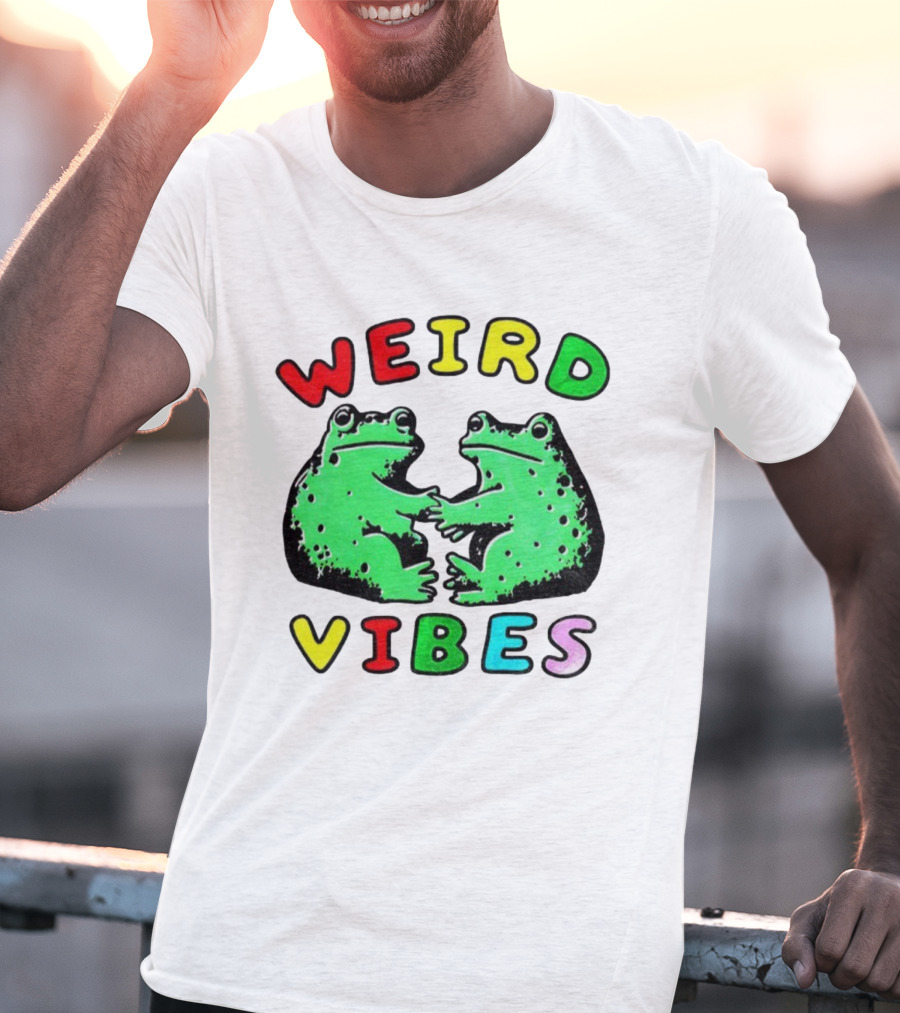 Weird Vibes Funny Frog Cottagecore Toad T-Shirt