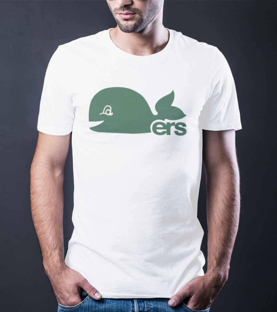 Whalers Retro Whale Tail Design With Whale And 'ers T-Shirt
