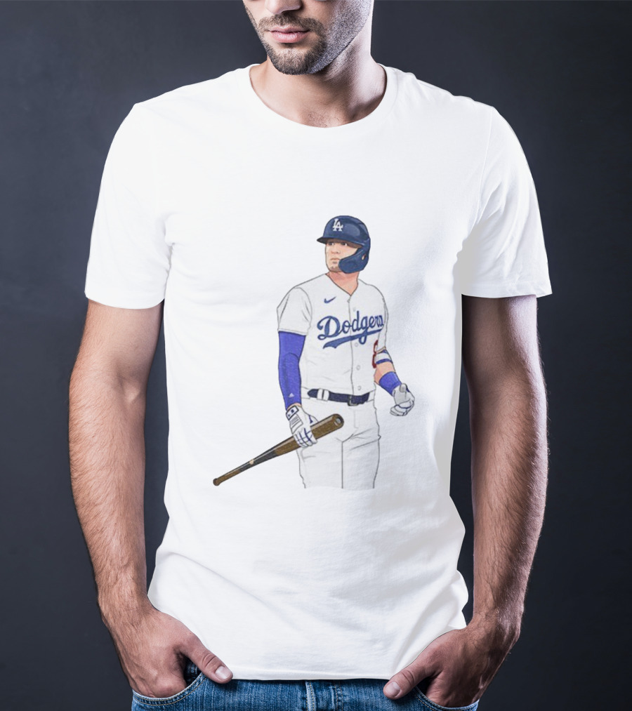 Kiké Hernández Los Angeles Dodgers #18 Baseball Player Illustration T-Shirt