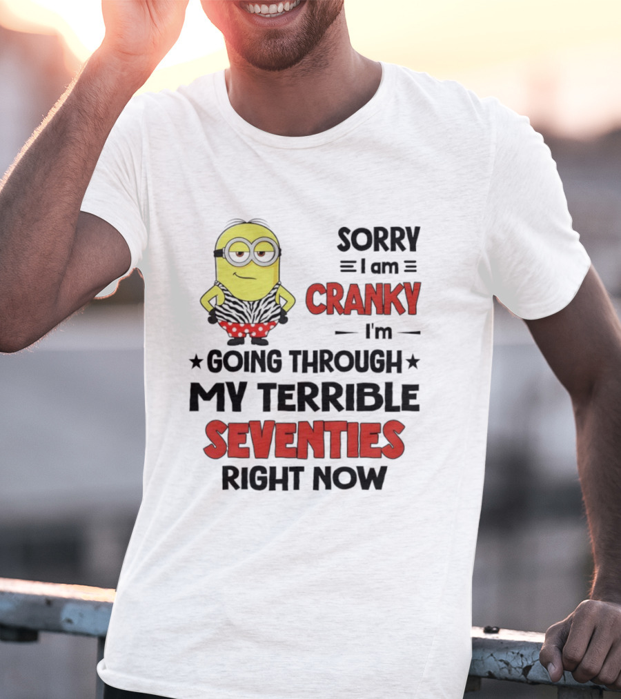Sorry I Am Cranky Going Through My Terrible Seventies Minion T-Shirt