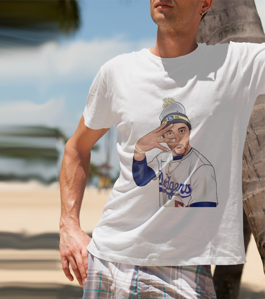 Mookie Betts Los Angeles Dodgers Pom-Pom Beanie Baseball 2024 T-Shirt