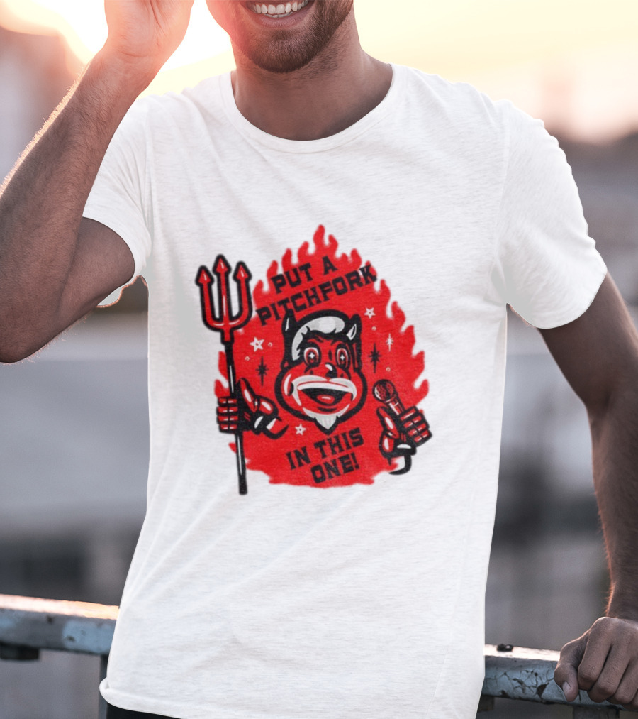 New Jersey Put A Pitchfork In This One NHL Devil Flame Retro T-Shirt