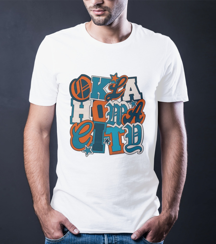 Oklahoma City Thunder Retro Typography Oklahoma City Styles T-Shirt