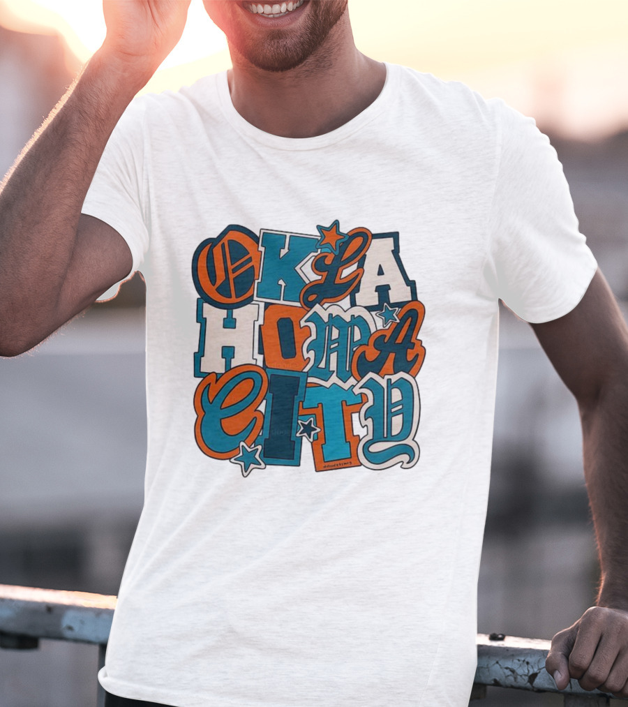 Oklahoma City Thunder Retro Typography Oklahoma City Styles T-Shirt