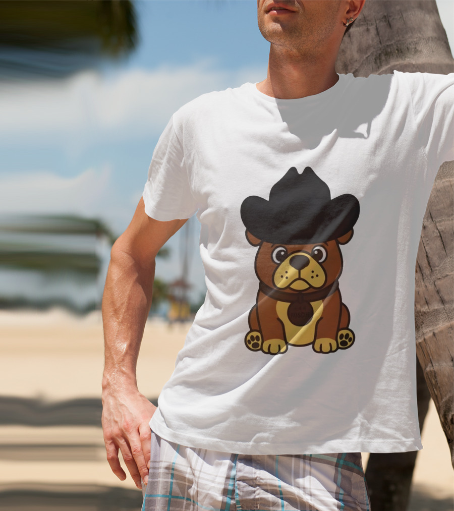 Rodeo Roscoe Dog Cowboy Hat Brown Pup T-Shirt