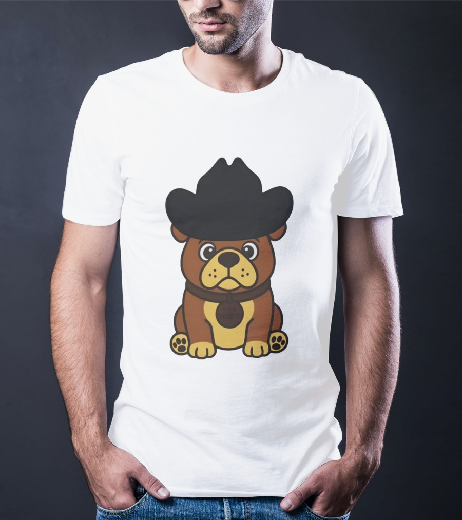 Rodeo Roscoe Dog Cowboy Hat Brown Pup T-Shirt