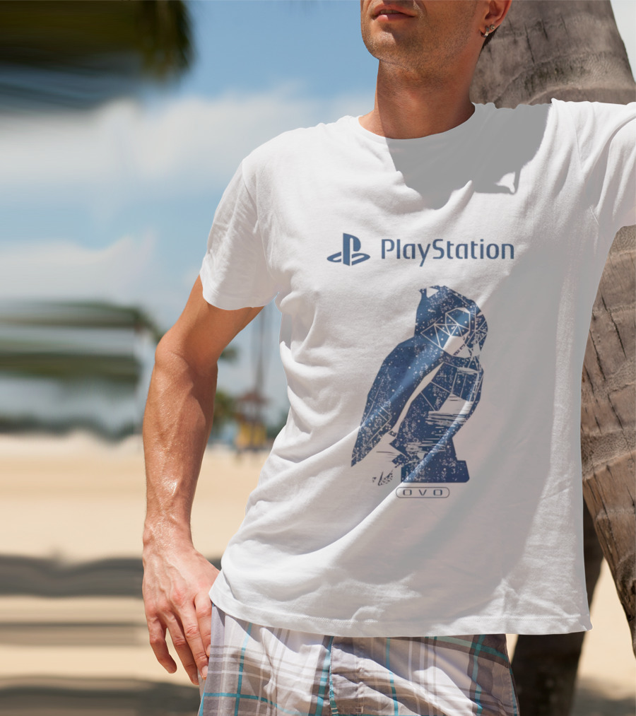 PlayStation OVO Collaboration Owl Logo T-Shirt