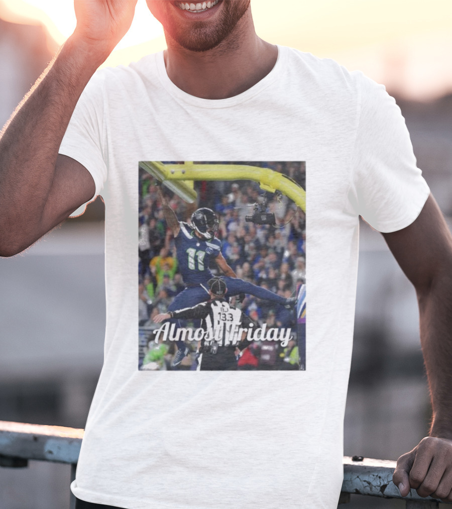 Almost Friday Jaxon Smith-Njigba Touchdown Celebration Seahawks Football T-Shirt
