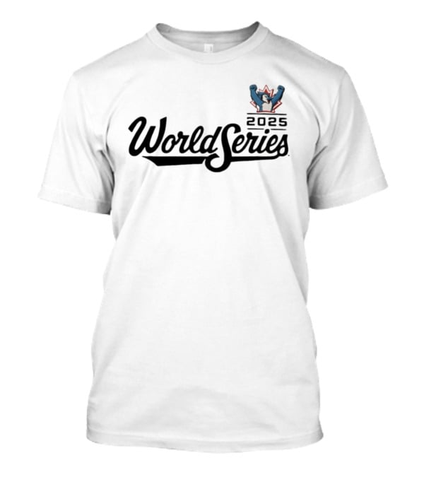 Blue Jays World Series 2025 Fist Pumping Mascot Logo T-Shirt