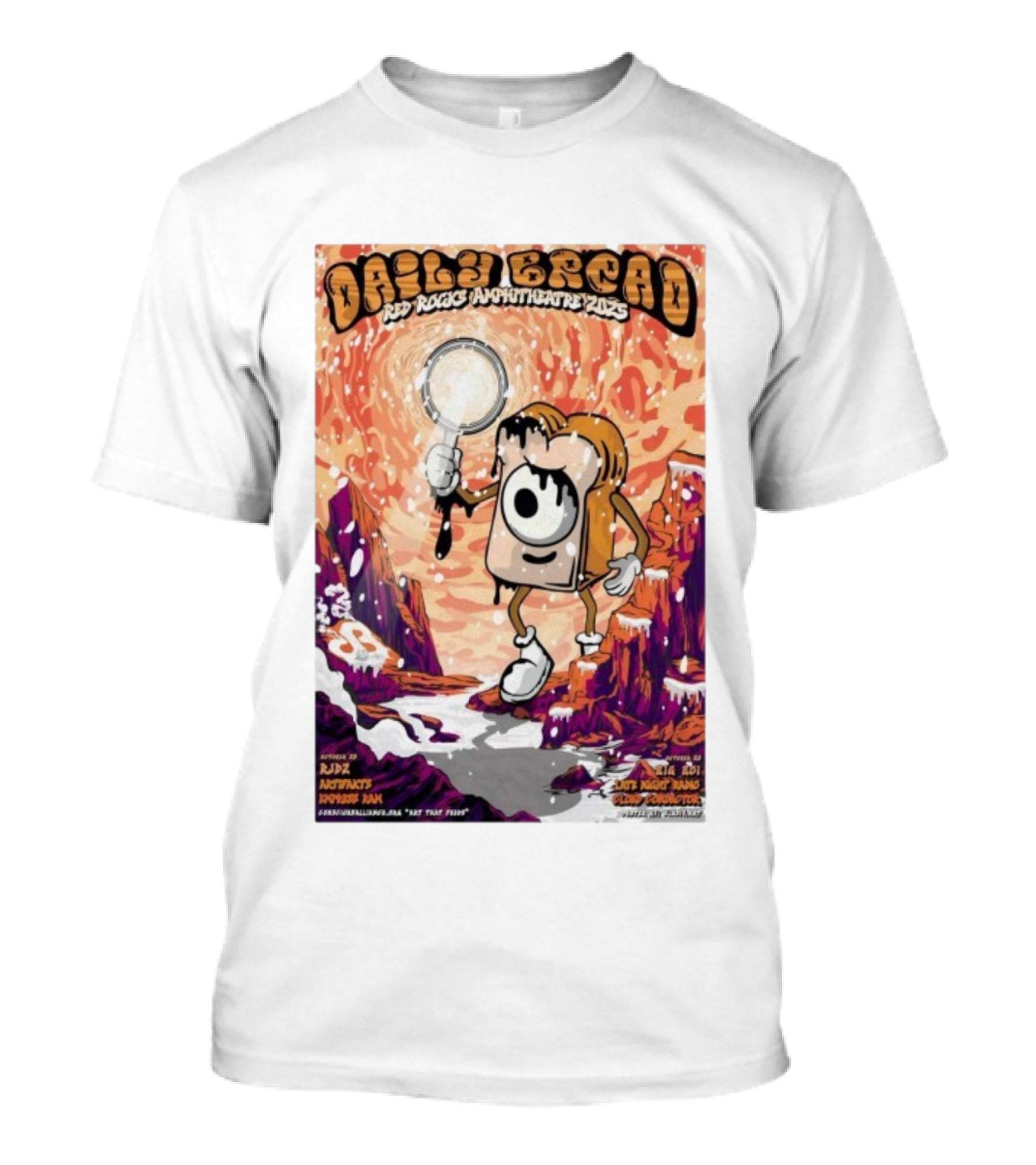 Daily Bread Red Rocks Amphitheatre 2025 By AJD X Notvcts X Professor Paws Featuring Kll Smth X Not Nope X Mux Mool T-Shirt