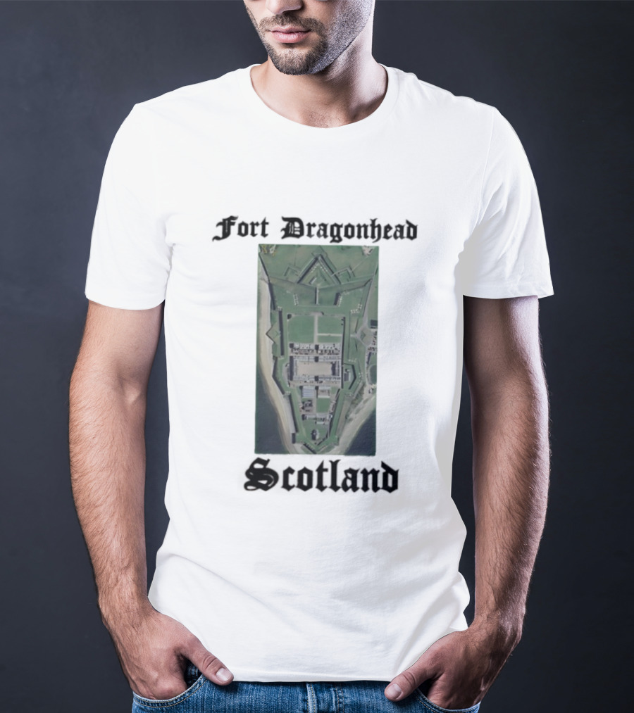 Fort Dragon Head Scotland Arial View T-Shirt