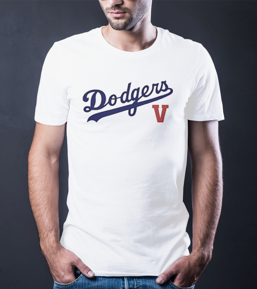 Los Angeles Dodgers V BTS Tae Hyung 95 Baseball Collaboration T-Shirt
