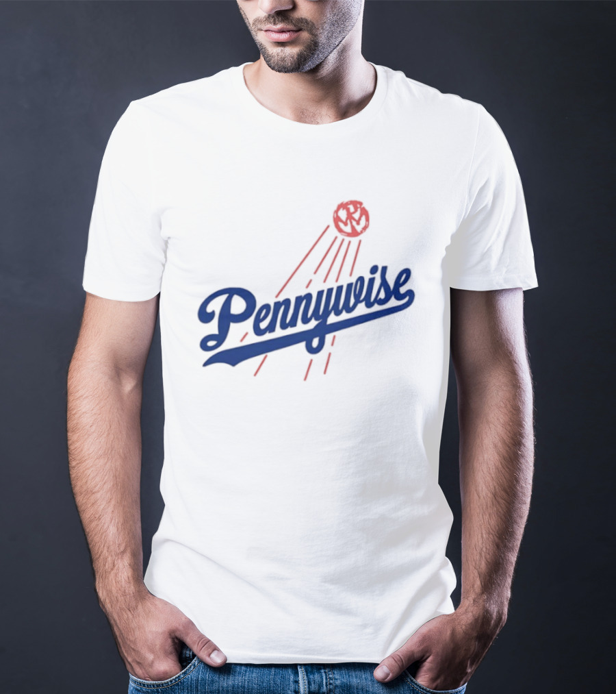 Pennywise Los Angeles Dodgers Collaboration Baseball Balloon T-Shirt