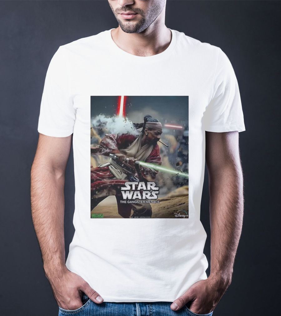 Star Wars The Gangster Menace Snoop Jedi Parody Disney T-Shirt