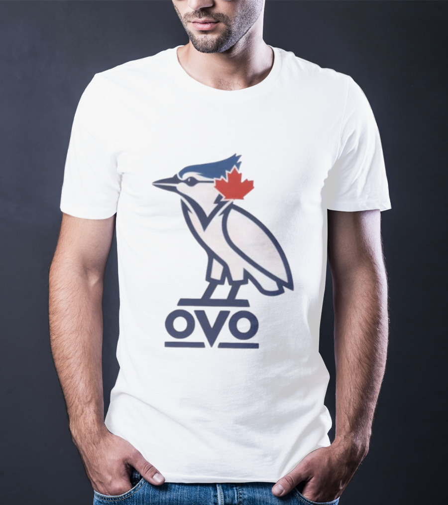 Toronto Blue Jays OVO Owl Maple Leaf Emblem T-Shirt