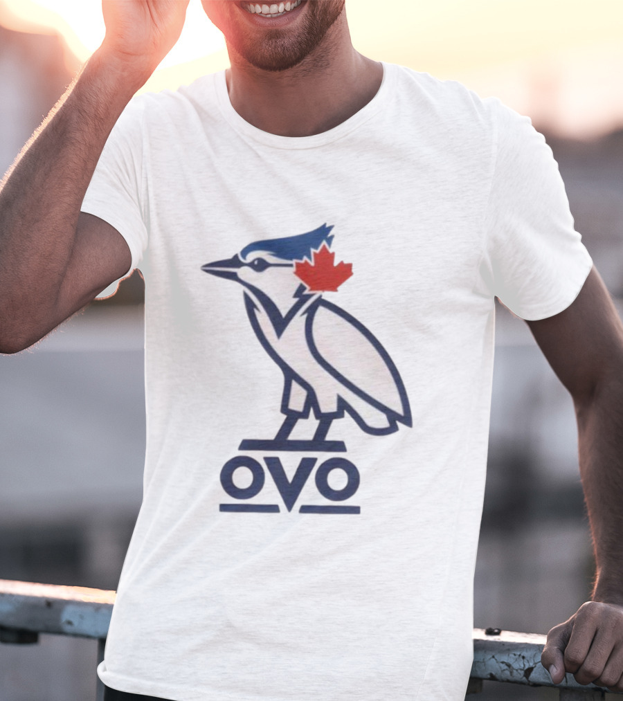 Toronto Blue Jays OVO Owl Maple Leaf Emblem T-Shirt