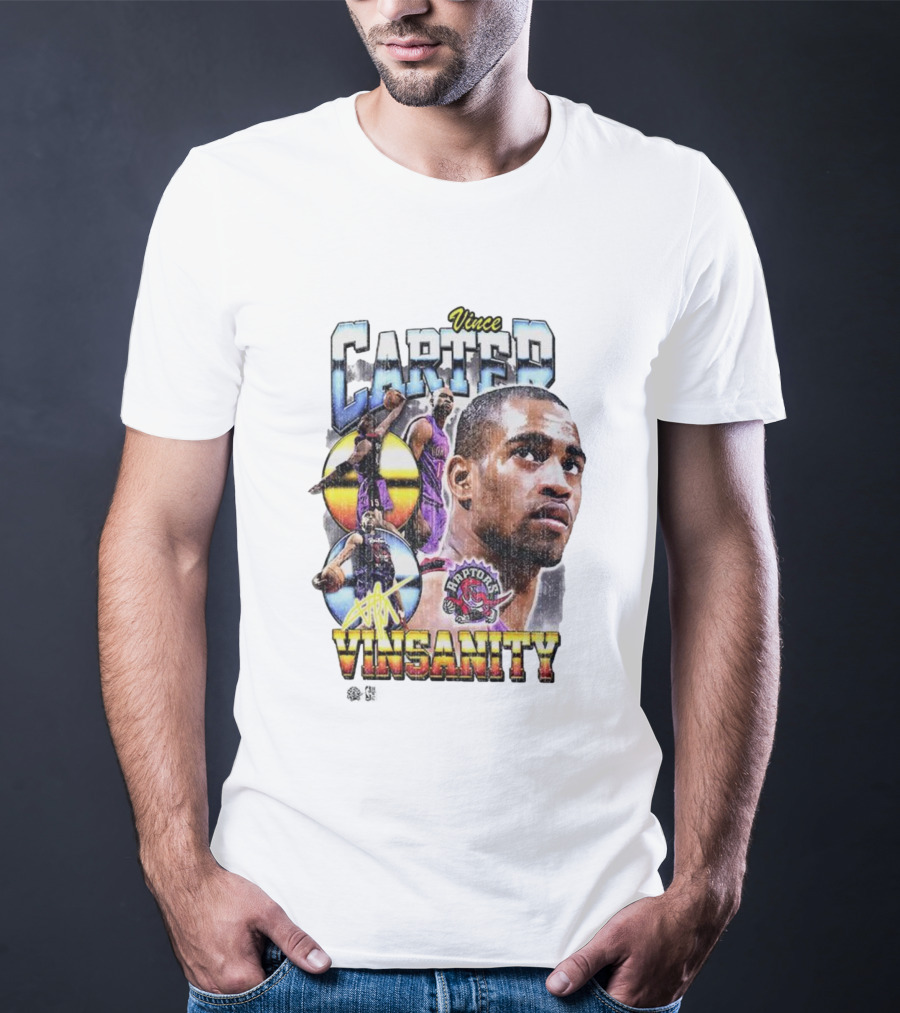 Vince Carter Vinsanity Raptors NBA Vintage Collage T-Shirt
