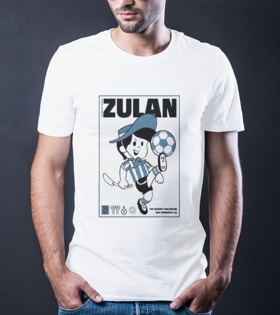 Zulan The Regency Ballroom San Francisco Oct 23 2025 Soccer Theme T-Shirt