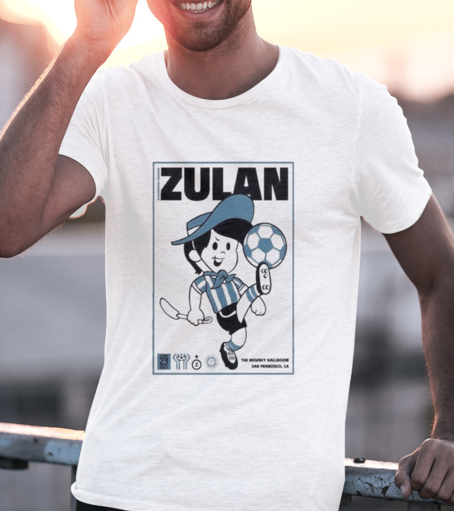 Zulan The Regency Ballroom San Francisco Oct 23 2025 Soccer Theme T-Shirt