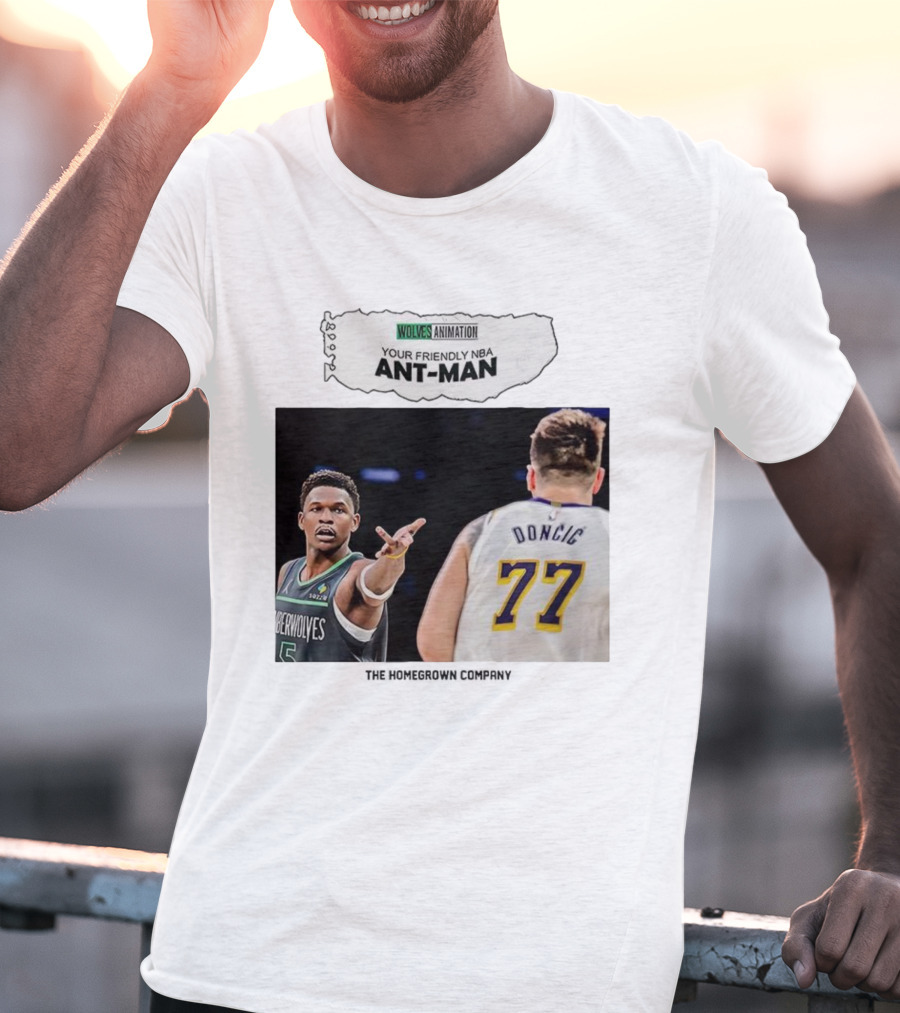 Wolves Animation Your Friendly NBA Ant-Man Dončić 77 T-Shirt