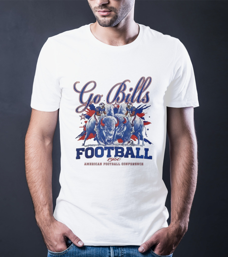Go Bills Football Buffalo 1960 American Football Conference Vintage Athletes T-Shirt