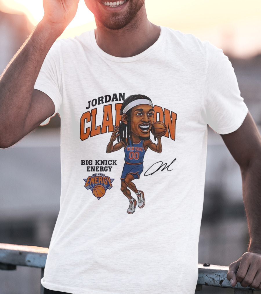 Jordan Clarkson New York 00 Energy Knicks Basketball T-Shirt