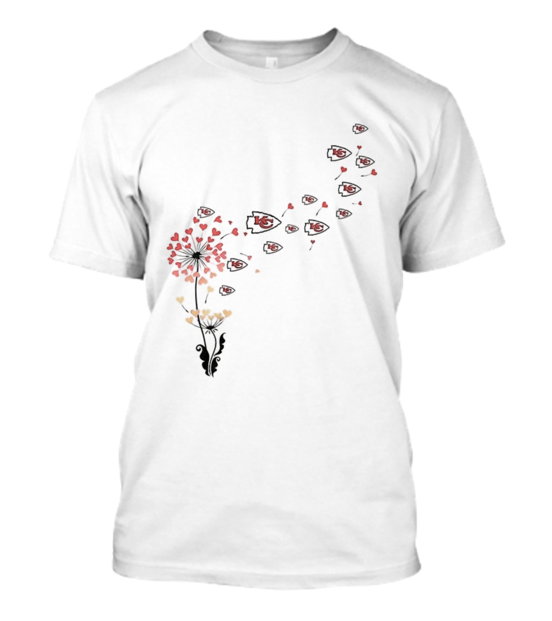 Kansas City Chiefs NFL Dandelion Football Lover Fan Apparel T-Shirt