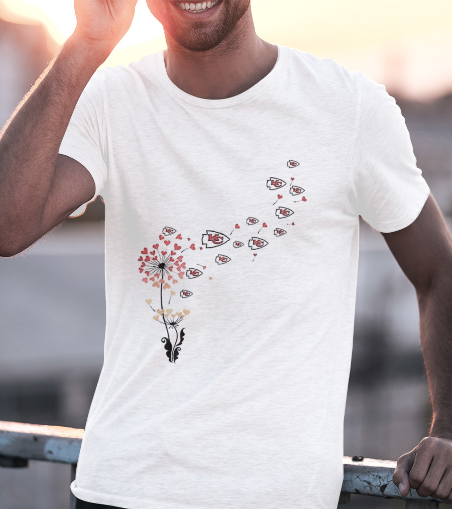 Kansas City Chiefs NFL Dandelion Football Lover Fan Apparel T-Shirt