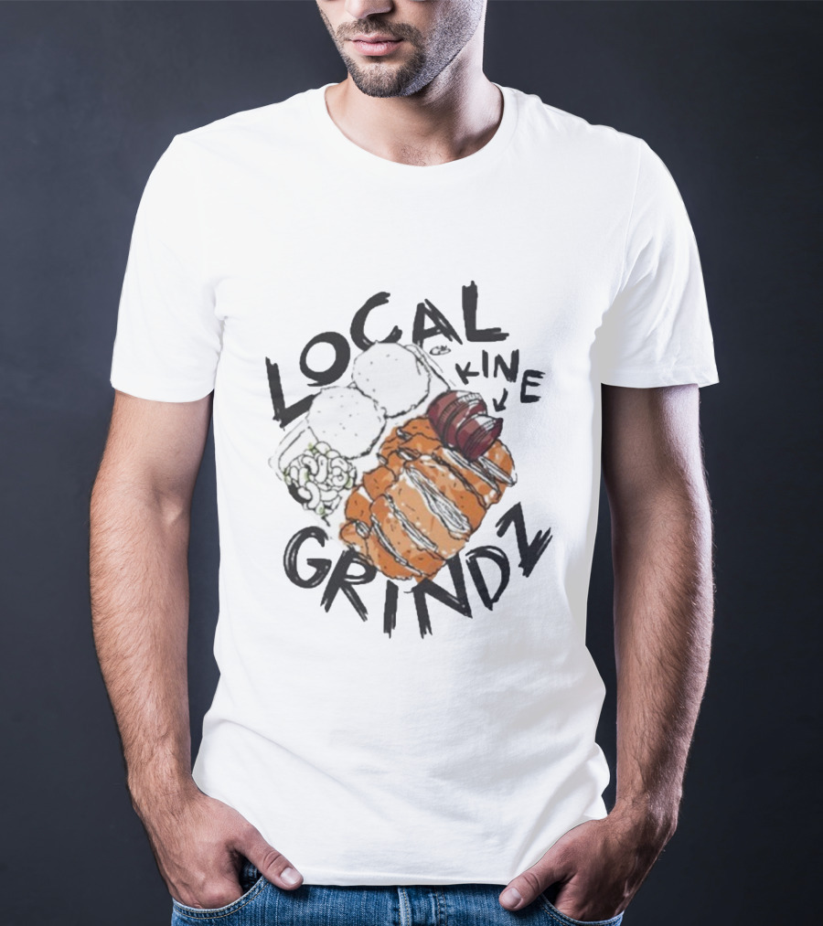 Local Kine Grindz Iconic Hawaiian Plate Lunch T-Shirt