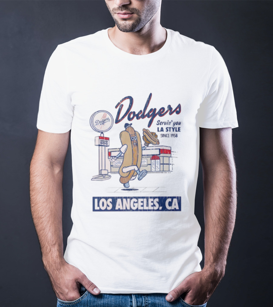 Los Angeles Dodgers Deli Dog Specialty Los Angeles CA Since 1962 T-Shirt