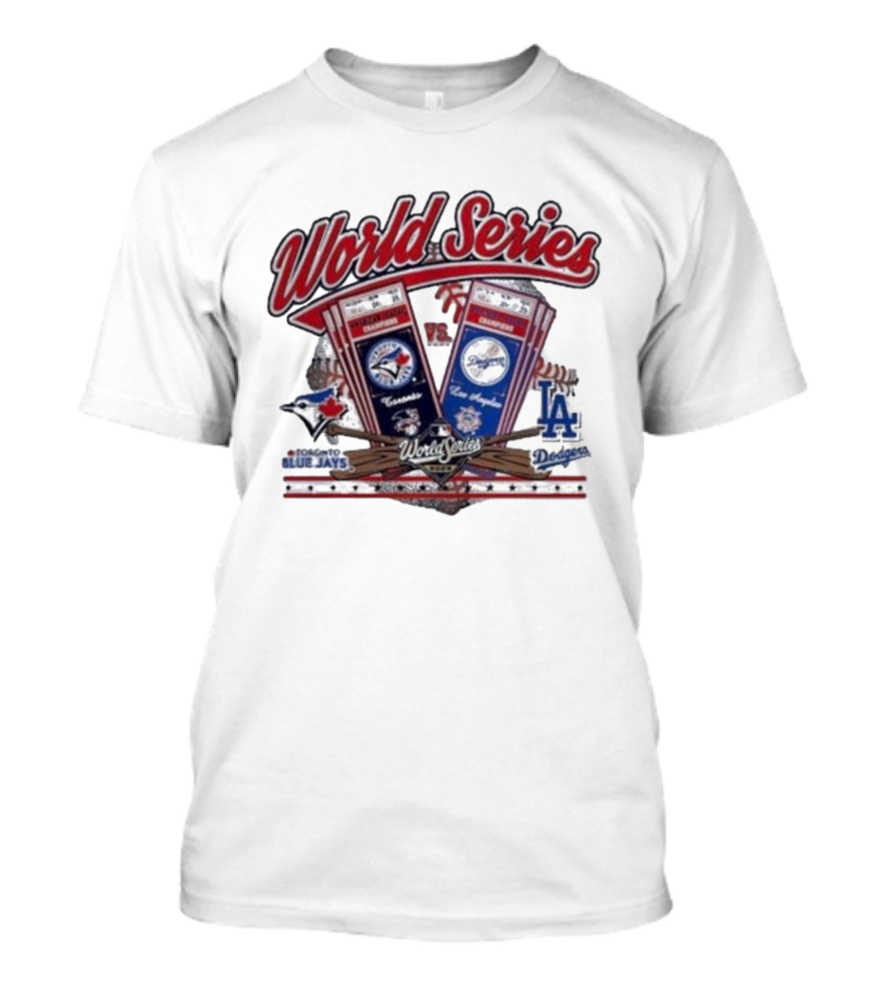 Toronto Blue Jays Vs Los Angeles Dodgers 2025 World Series Matchup Tickets Baseball Championship T-Shirt