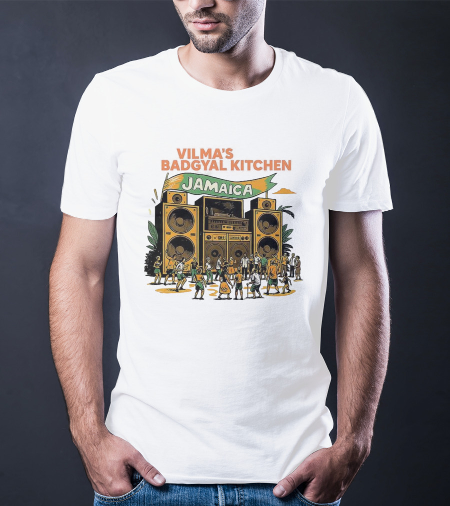 Vilma’s Badgyal Kitchen Jamaica Sound System Reggae Dance Party Vibes T-Shirt