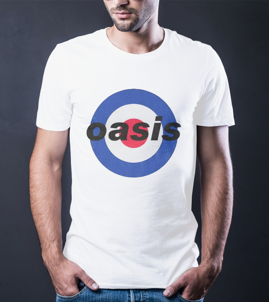 Oasis Mod Roundel Brit Pop Icon Style T-Shirt