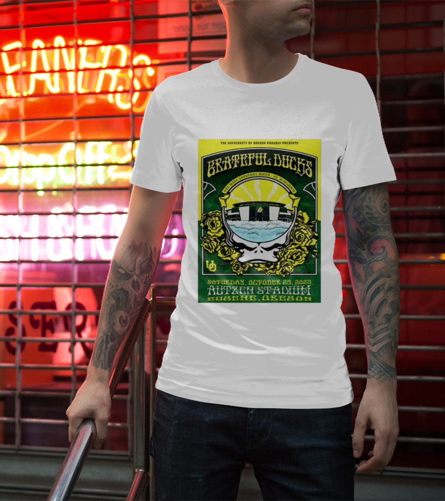 University Of Oregon Grateful Ducks One More Saturday Night Vs Wisconsin October 25 2025 Autzen Stadium Eugene T-Shirt