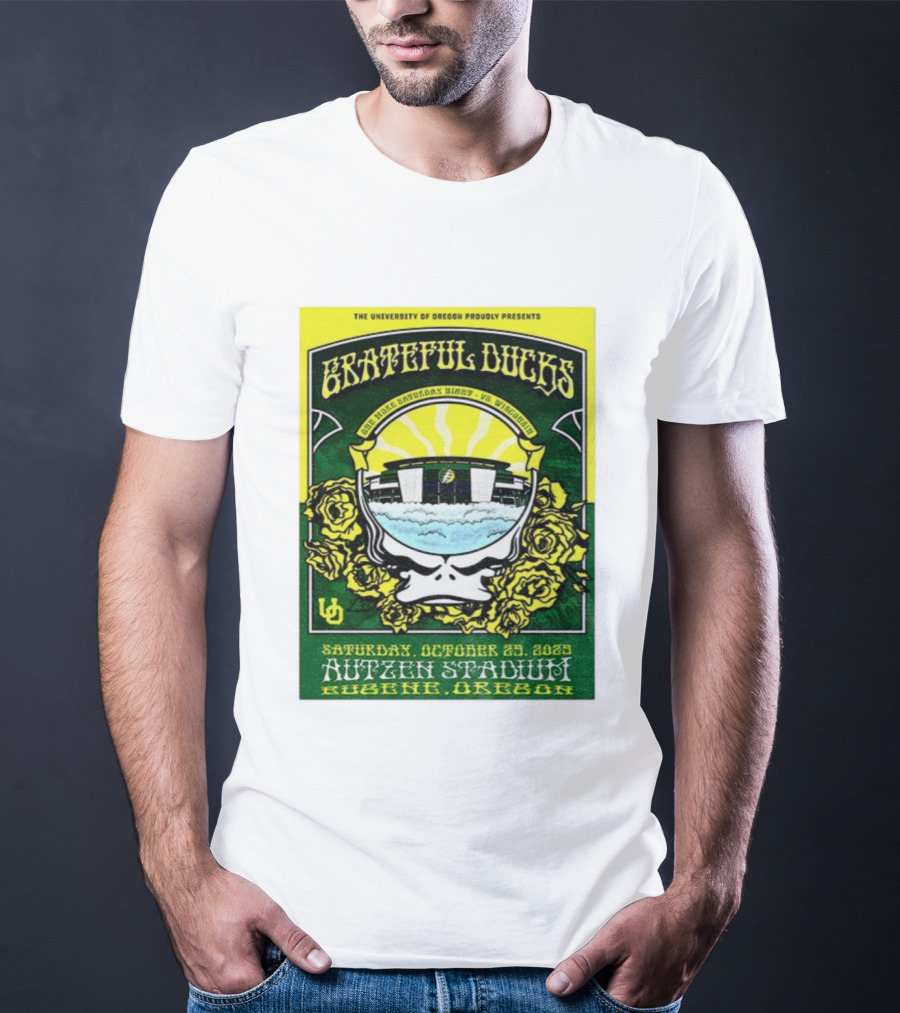 University Of Oregon Grateful Ducks One More Saturday Night Vs Wisconsin October 25 2025 Autzen Stadium Eugene T-Shirt
