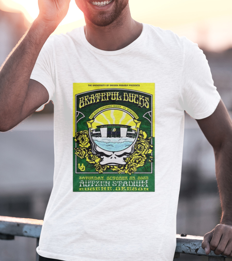 University Of Oregon Grateful Ducks One More Saturday Night Vs Wisconsin October 25 2025 Autzen Stadium Eugene T-Shirt