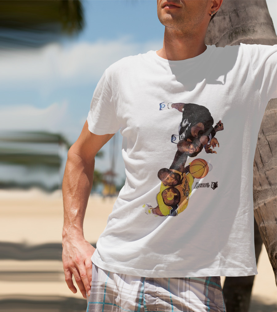 Kobe Bryant Los Angeles Lakers Kevin Garnett Minnesota Timberwolves NBA Vintage Rivalry T-Shirt