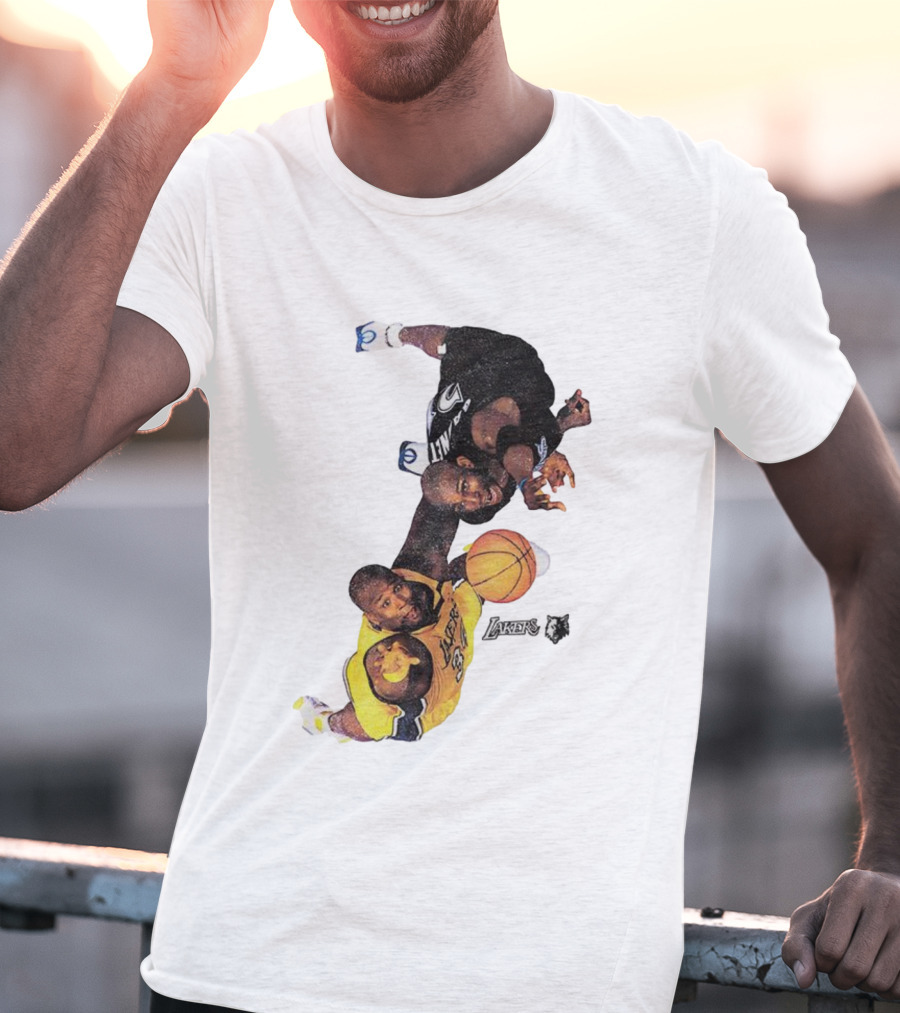 Kobe Bryant Los Angeles Lakers Kevin Garnett Minnesota Timberwolves NBA Vintage Rivalry T-Shirt