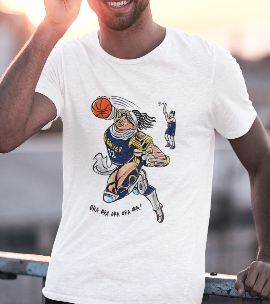 Denver Nuggets Anime Nikola Jokić Vs Aaron Gordon Basketball Ora Ora T-Shirt
