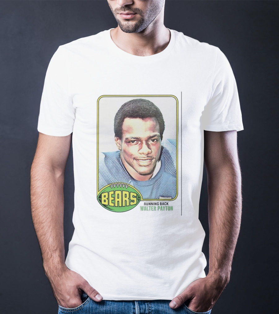 Walter Payton Bears NFL Trading Card Football Image T-Shirt