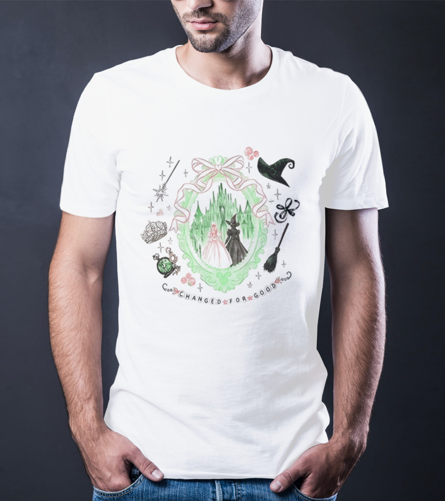 Coquette Bow Wicked Emerald City Silhouettes Changed For Good T-Shirt