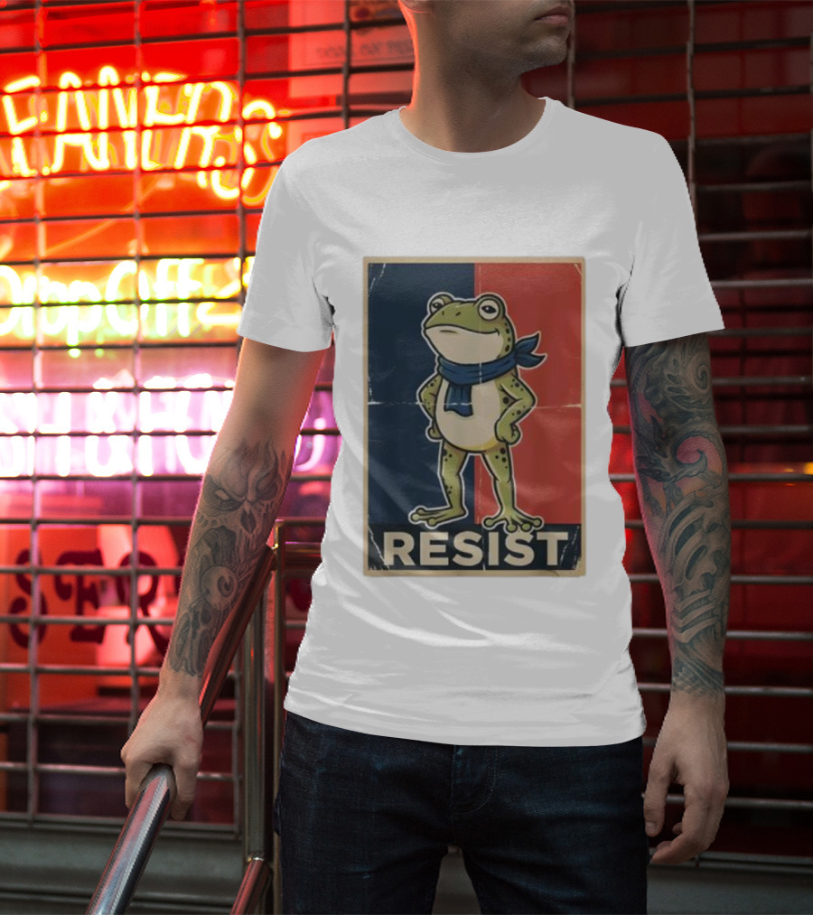 Resist Frog Stand No Kings Day T-Shirt